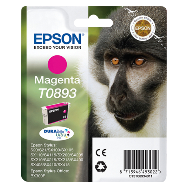 Epson Monkey Cartucho T0893 magenta
