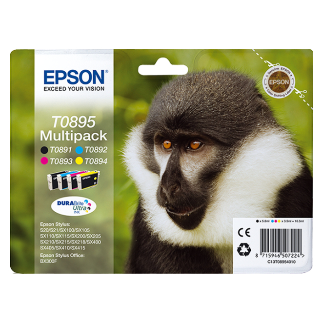 Epson Monkey Multipack T0895 4 colores
