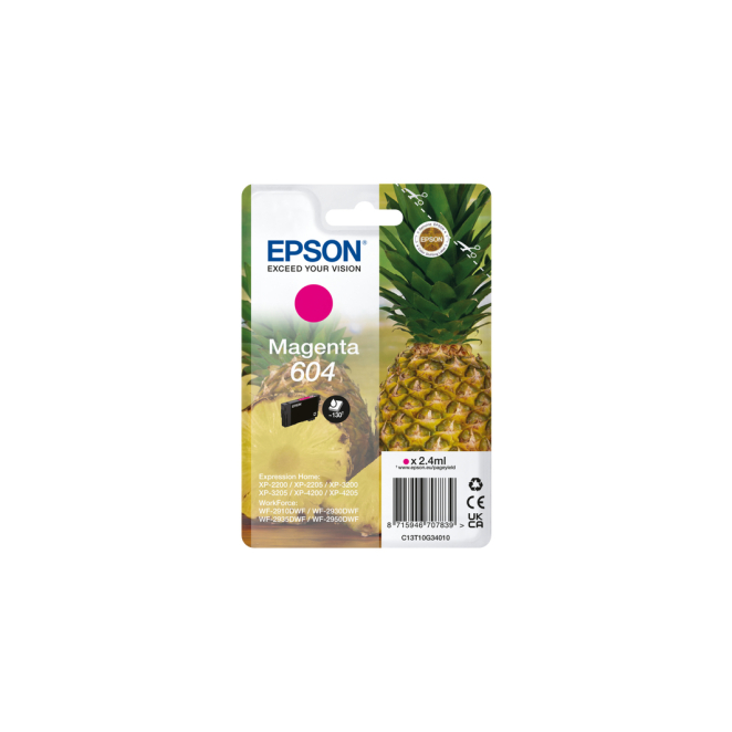 Epson 604 cartucho de tinta 1 pieza(s) Compatible Rendimiento estándar Magenta