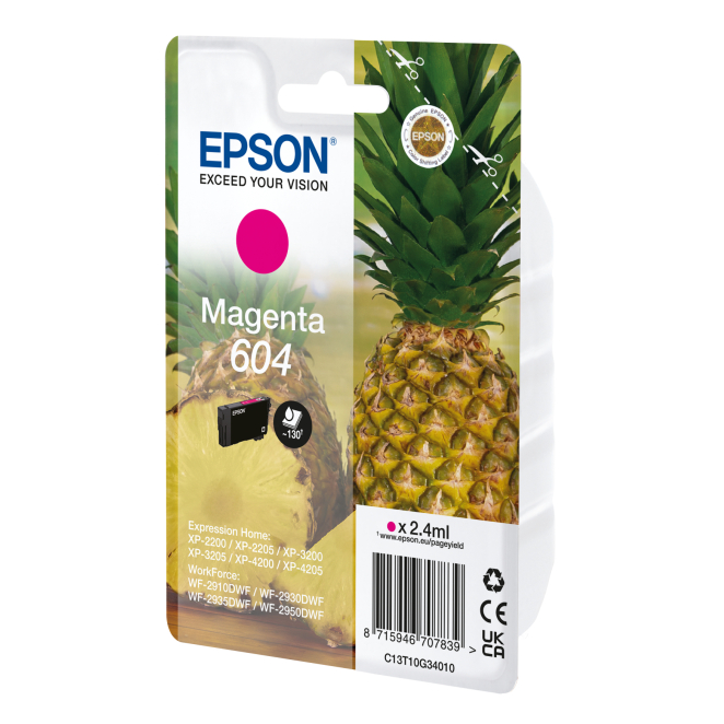 Epson 604 cartucho de tinta 1 pieza(s) Original Rendimiento estándar Magenta