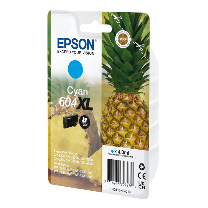 Epson 604XL cartucho de tinta 1 pieza(s) Original Alto rendimiento (XL) Cian