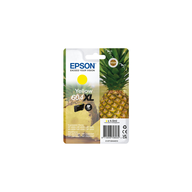 Epson 604XL cartucho de tinta 1 pieza(s) Original Alto rendimiento (XL) Amarillo