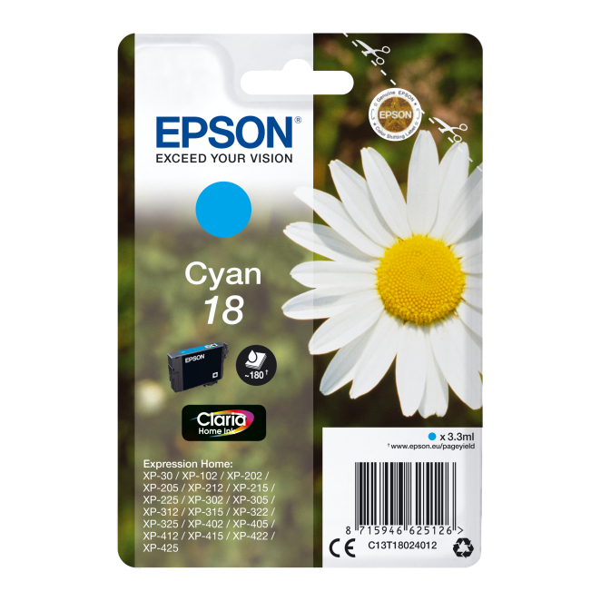 Epson Daisy Cartucho 18 cian (etiqueta RF)