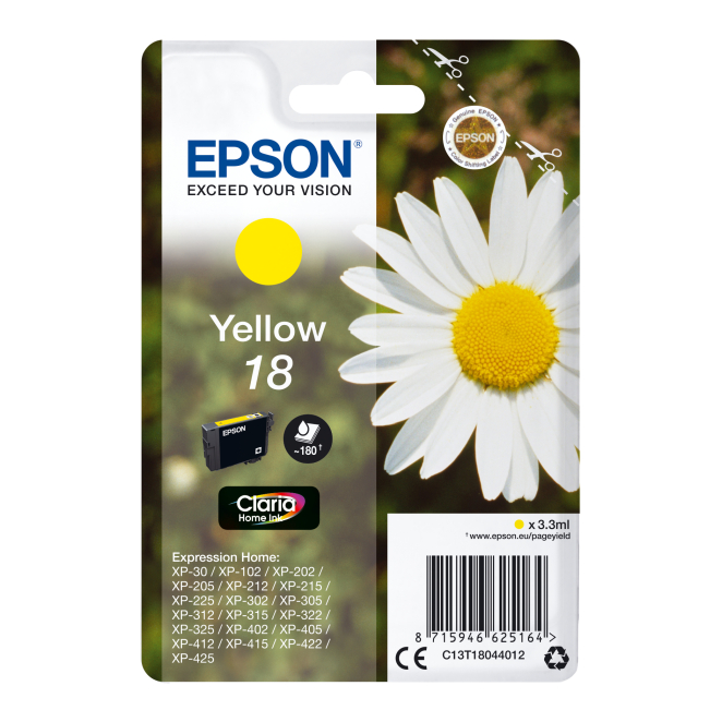 Epson Daisy Cartucho 18 amarillo (etiqueta RF)