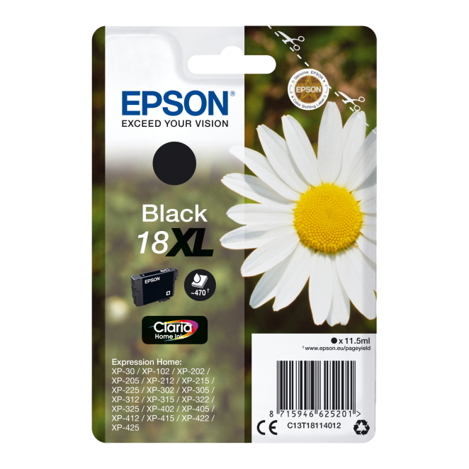 Epson Daisy Cartucho 18XL negro (etiqueta RF)