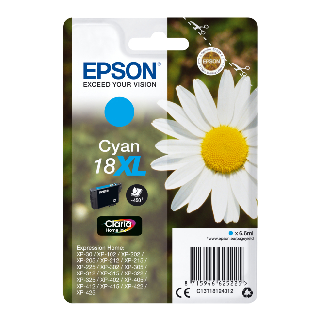 Epson Daisy Cartucho 18XL cian