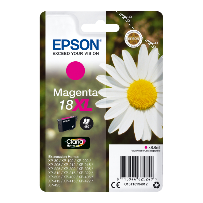 Epson Daisy Cartucho 18XL magenta (etiqueta RF)