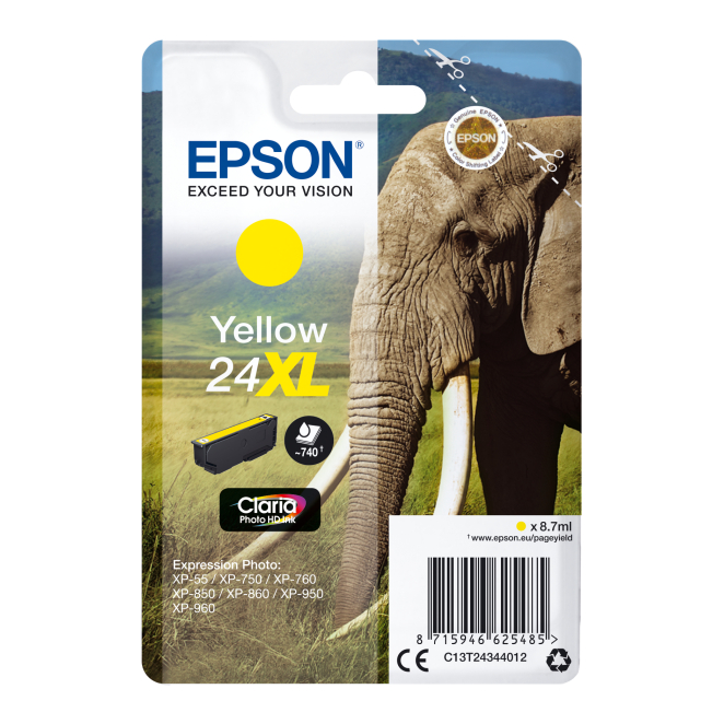 Epson Elephant Cartucho 24XL amarillo