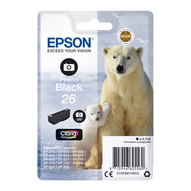 Epson Polar bear Cartucho 26 negro foto
