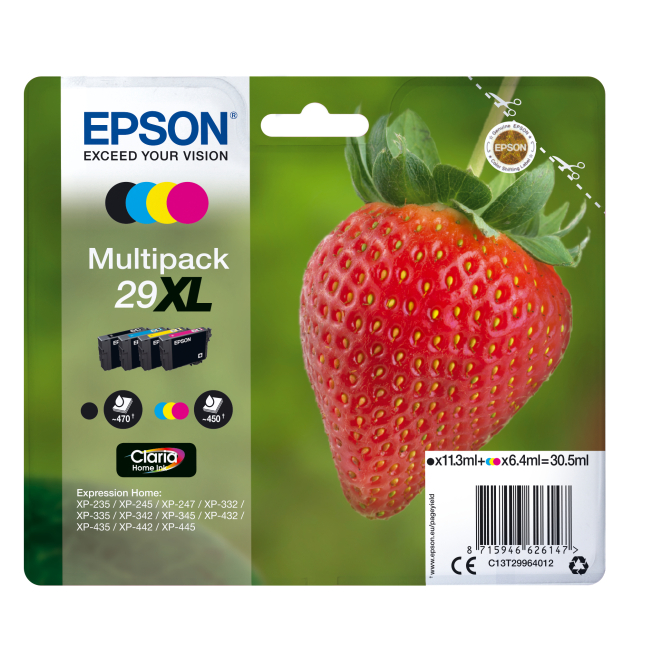 Epson Strawberry Multipack 4-colours 29XL Claria Home Ink
