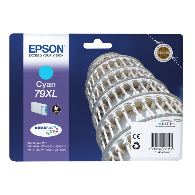 Epson Tower of Pisa Cartucho 79XL cian