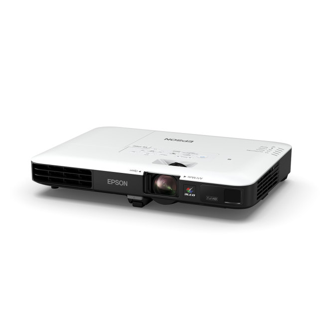 Proyector Epson EB-1795F portátil y ligero.