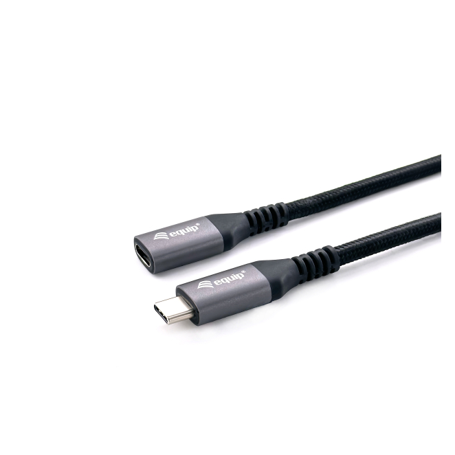 Equip 128370 Cable de extensión USB 3.2 Gen 2 C a C, 0,5m, Negro