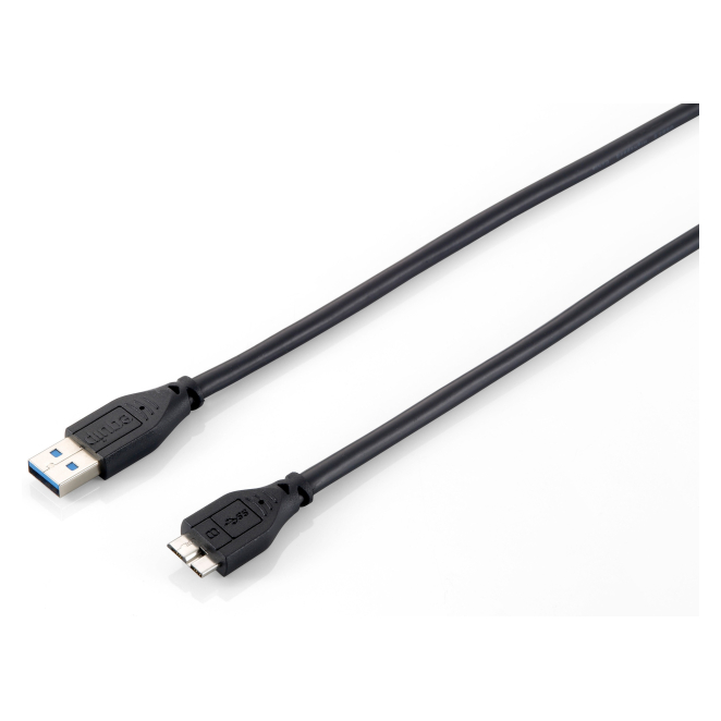 Equip 128397 Cable USB 3.0 A a Micro-B , M/M, 1,8m, 5Gbps, Negro