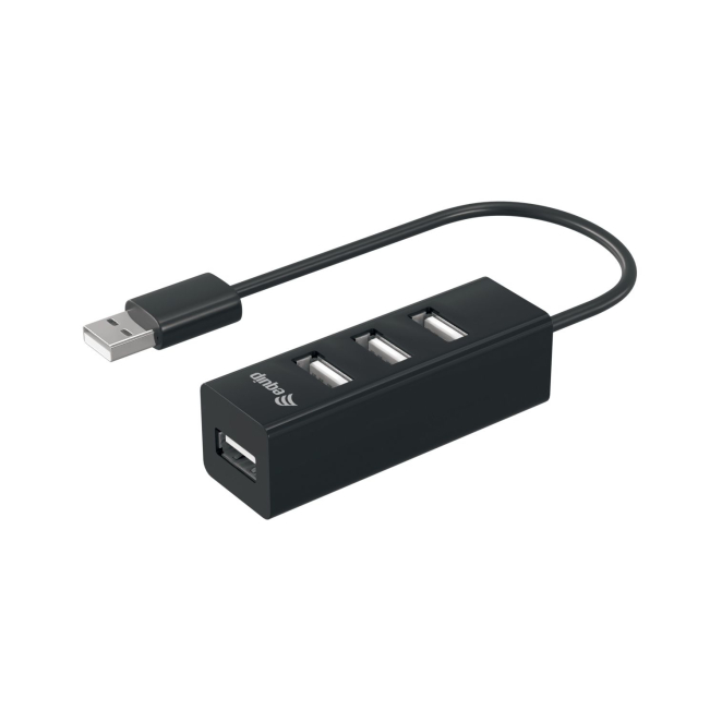 Equip 128955 hub de interfaz USB 2.0 480 Mbit/s Negro