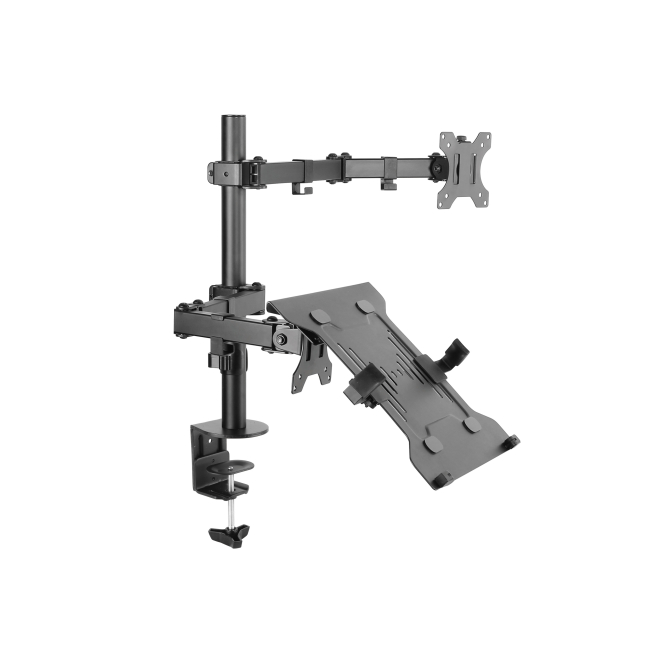 Equip Soporte de escritorio articulado de doble brazo para monitor portátil de 13″-32