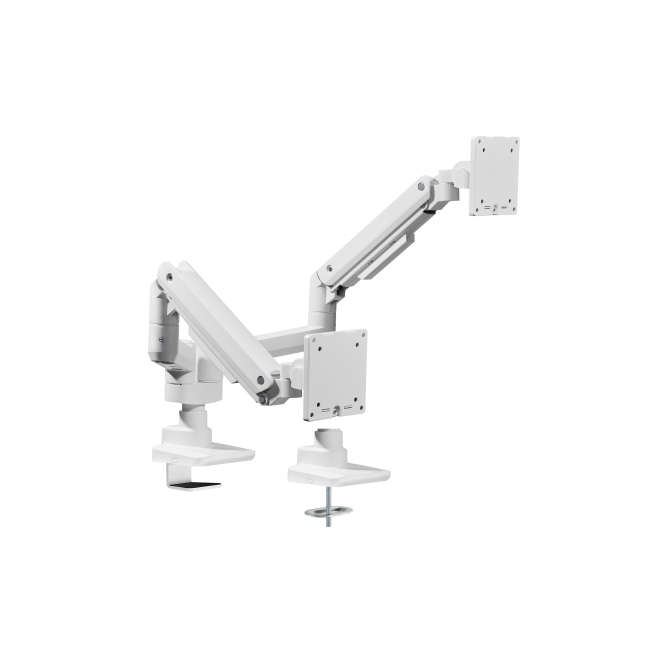Equip Soporte de escritorio para monitor doble de 17«-35», blanco