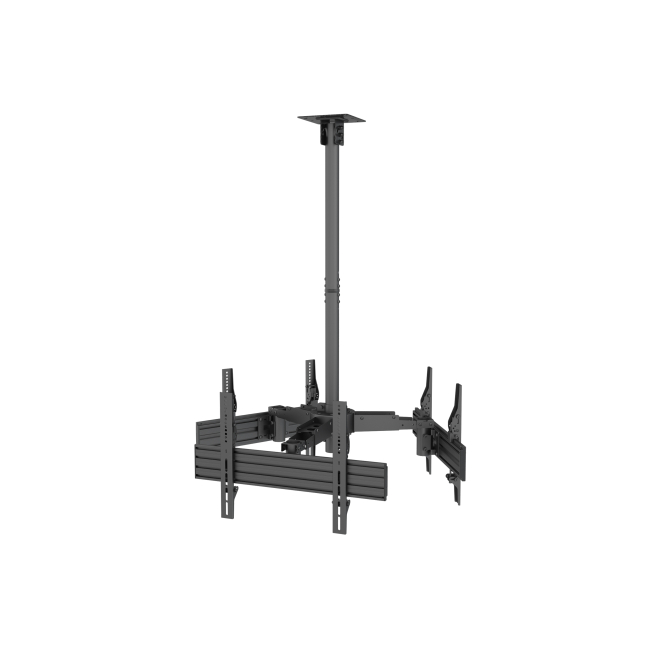 Equip Soporte de TV de triple pantalla para montaje en techo de 37″-65
