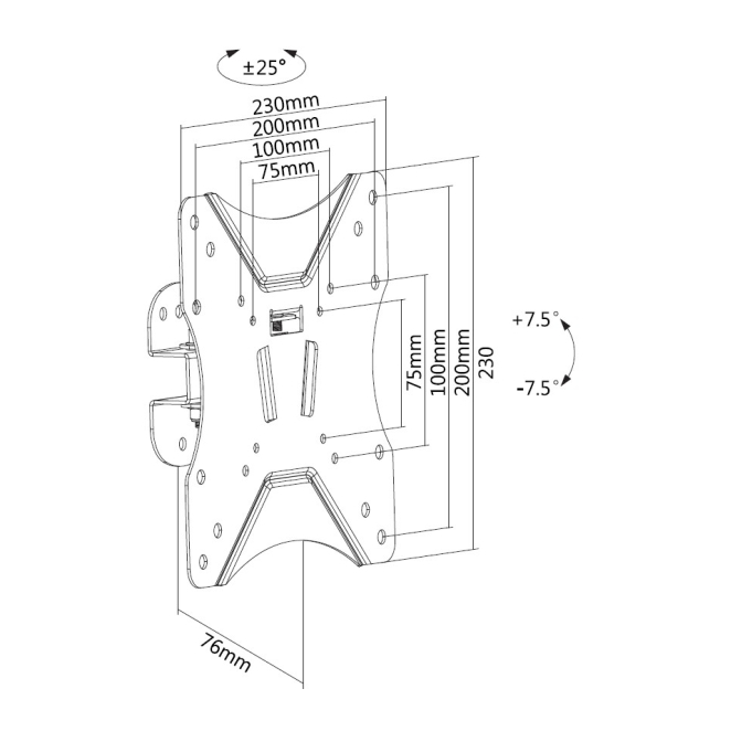 Equip Soporte de pared pivotante para TV en diferentes ángulos