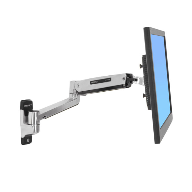 Ergotron LX Sit-Stand Wall Mount LCD Arm 42 pulgadas en acero inoxidable