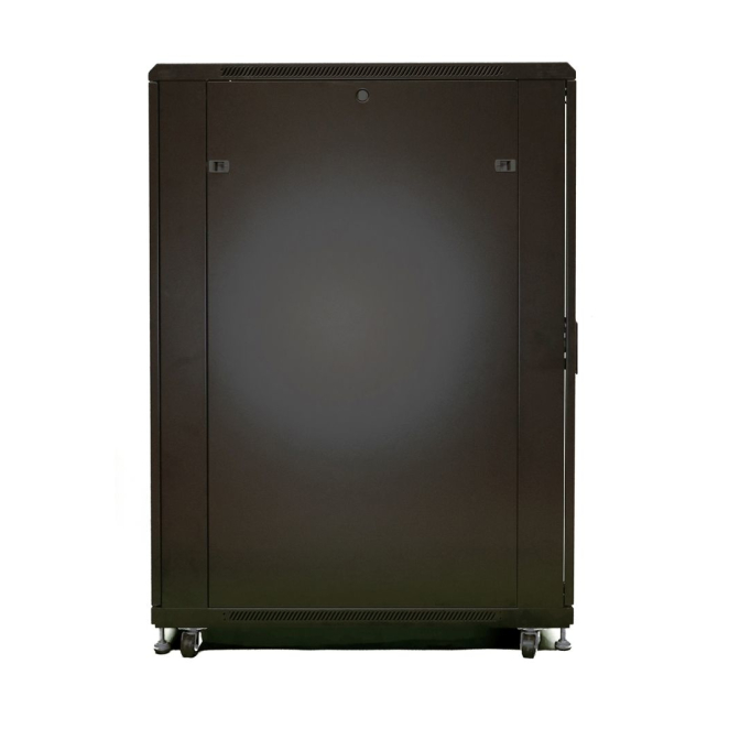 Extralink Armario rackmount 27U 600x1000 Negro de pie en uso