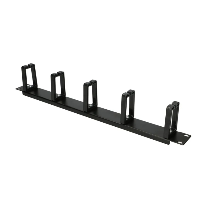 Extralink Organizador de cable 1U con mangos de plastico