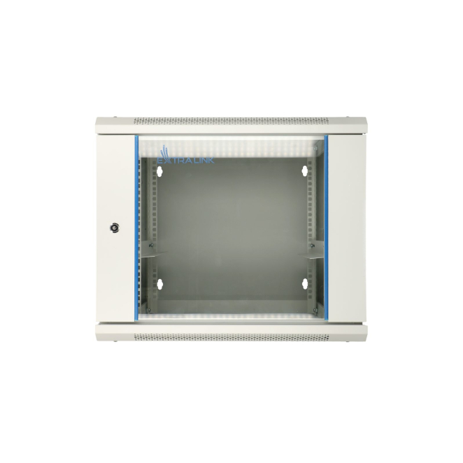 Extralink Armario rackmount 12U 600x600 AZH Gris montaje en la pared, tipo swing