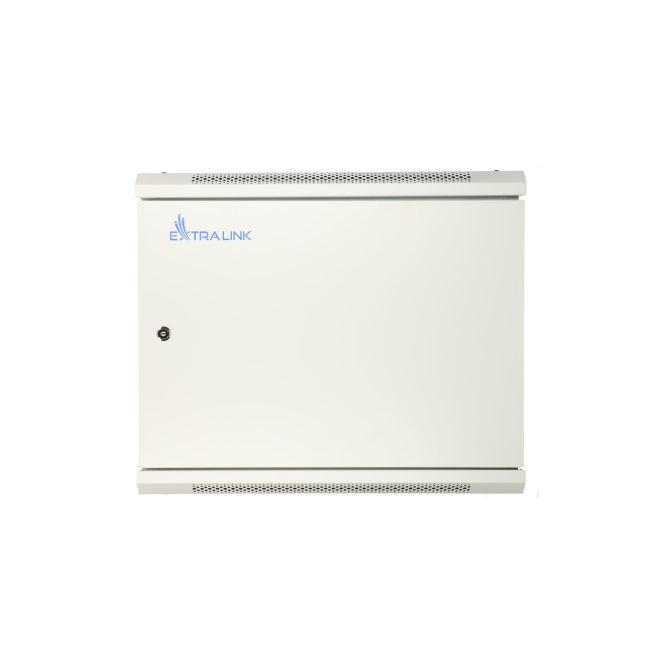 Extralink Armario rackmount 12U 600x600 ASP Gris montaje en la pared, puerta de metal