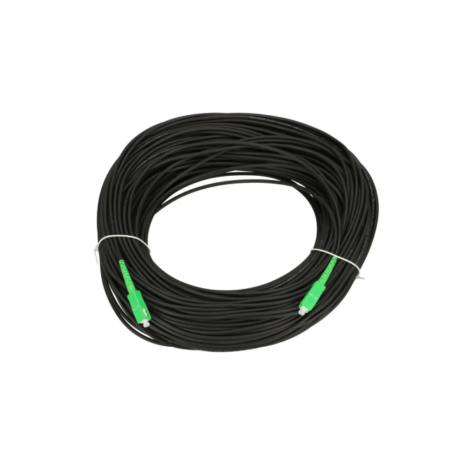 Extralink Patchcord SC/APC-SC/APC Redondo, drop, monomodo, Simplex, G.657A2, 100m
