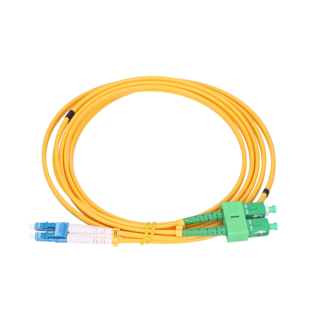 Extralink Patchcord LC/UPC-SC/APC Monomodo, Duplex, G657A, 3mm, 2m