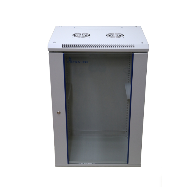Extralink Armario rackmount 15U 600x600 Gris montaje en la pared