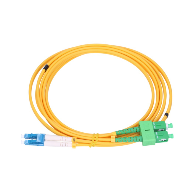 Extralink Patchcord SC/APC-LC/PC Monomodo, Duplex, 9/125um, 2mm, 1.5m