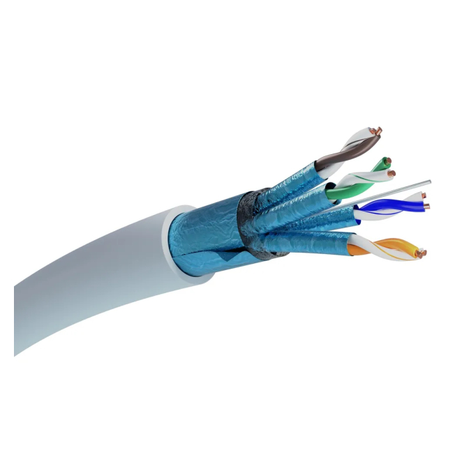 Extralink Par trenzado CAT6A FTP (F/FTP) V2 Interior 500M