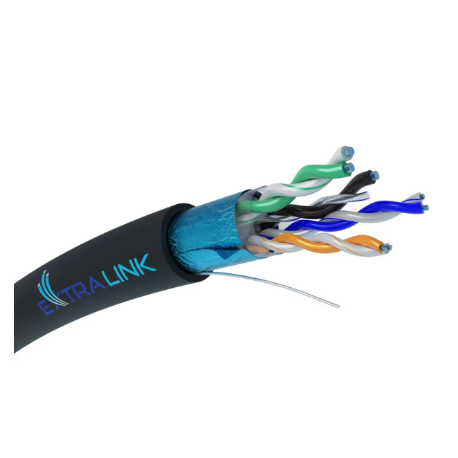Extralink EX.17092 cable de red Negro 305 m Cat5e F/UTP (FTP)