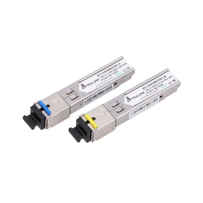 Extralink SFP WDM Módulo SFP 1.25G 1,25Gbps, 1310/1550nm, single mode, 3km, SC, DOM, pair