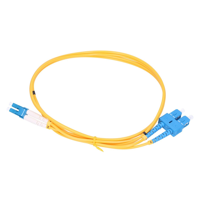 Extralink Patchcord SC/UPC-LC/UPC PVC, Monomodo, Duplex, G652D, 3mm, 3m