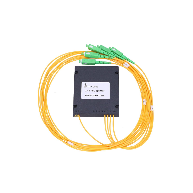 Extralink Splitter 1:4 PLC SC/APC 2,0mm, 1,5m, G657A, modulo ABS