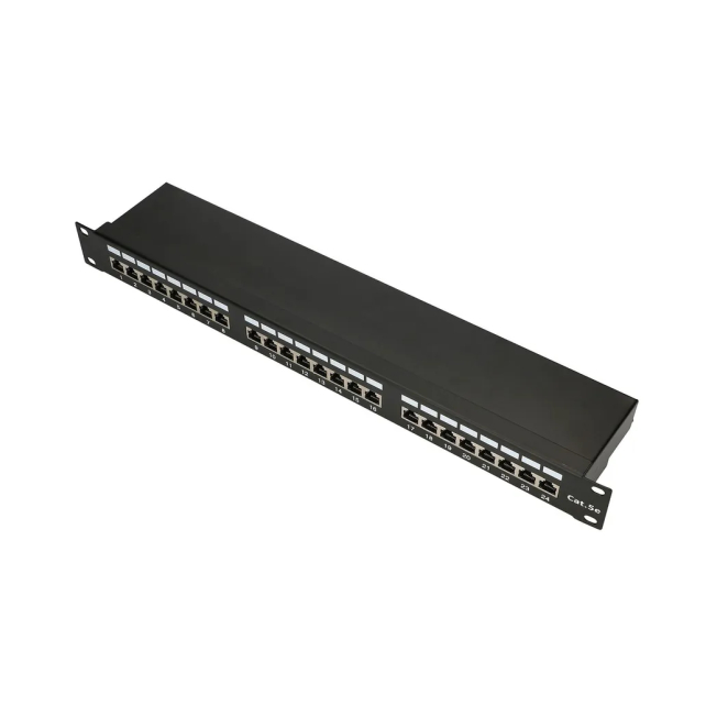 Atención al detalle del Extralink Patchpanel CAT5E STP V2 24 puertos