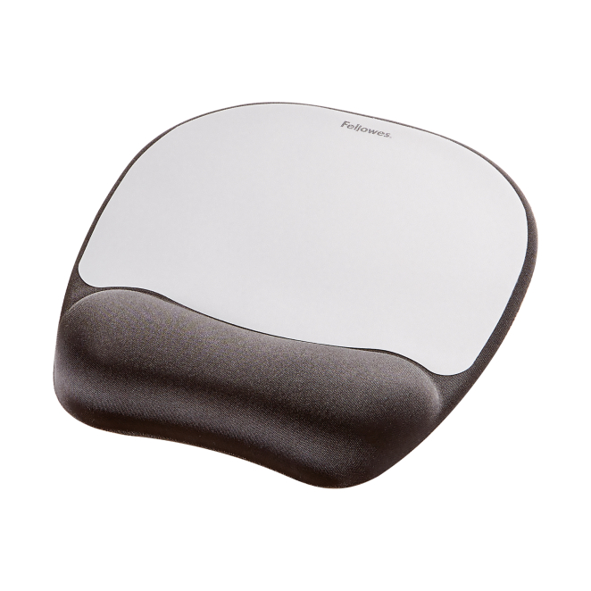 Fellowes 9175801 alfombrilla para ratón Negro, Plata