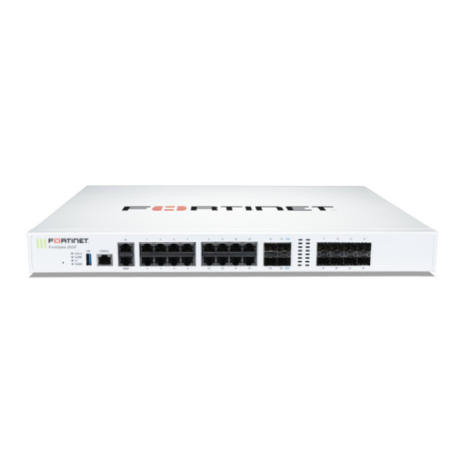FortiGate-200F Hardware plus FortiCare Premium and FortiGuard Unified Threat Protection (UTP) 36 meses