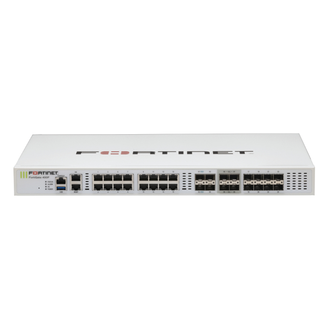 FortiGate-400F Hardware plus FortiCare Premium and FortiGuard Unified Threat Protection (UTP) 12 meses