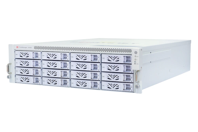 FortiManager-3100G Centralized Management appliance - 2 x GE RJ45, 2 x 25GE SFP28, 64TB self-encrypting storage, up to 4000 x Fortinet devices/Virtual Domains.