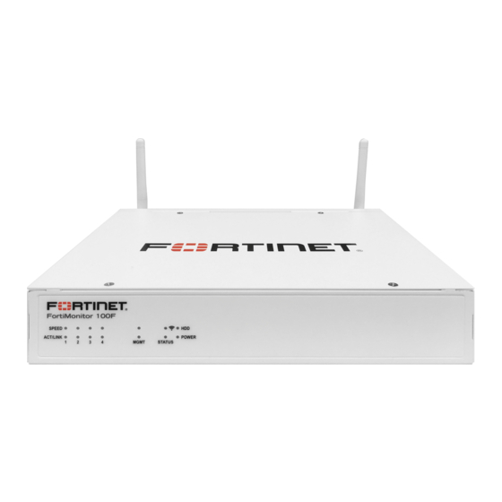 FortiMonitor 100F is the appliance based OnSight Collector, allowing a single hardware appliance for STM, SNMP Trap/Get and FortiMonitor Agent connectivity. Requires active FortiMonitor Cloud subscription.