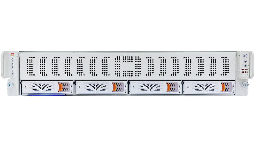 FortiNDR-2500G FortiNDR-2500G Hardware plus FortiCare Premium, with NDR and ANN engine updates & baseline. Support Standalone and Sensor mode. 1x GbE RJ45, 2x 10GbE SFP+ (supports 10/1000/10000 without transceivers), 2x 1 Gigabit Ethernet connection (management). Netflow & OT Security Service order separately. Transceivers purchased seperately, see datasheet for details. 36 meses