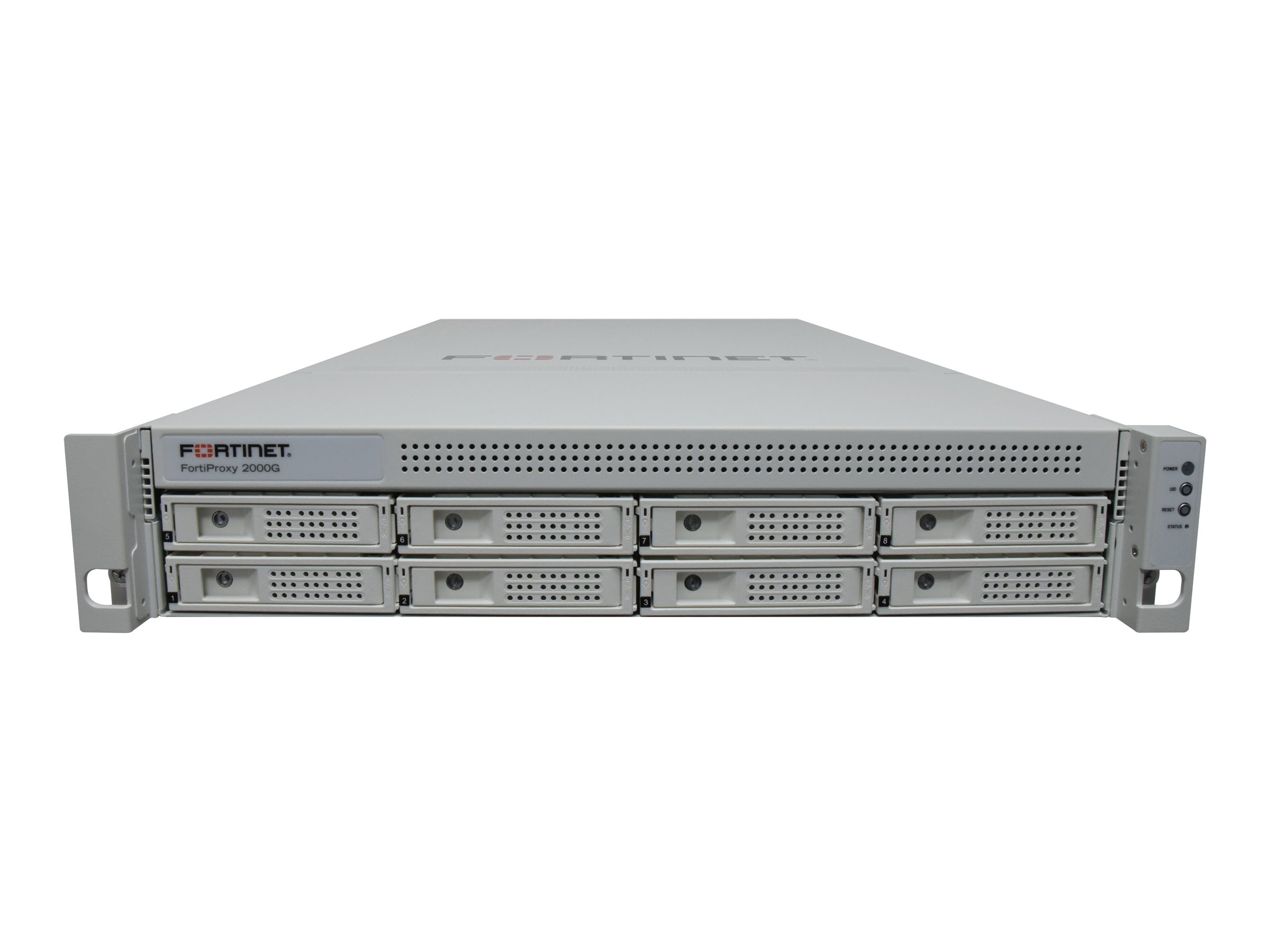 FortiProxy2000G, 4xRJ45 GbE, 2xRJ45 GbE Bypass, 2xSFP GbE, 2xSFP+ 10GbE