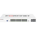 FortiSwitch-124G-FPOE Layer 2 FortiGate switch controller compatible PoE switch with 24x 2.5G/1G/100M RJ45 ports - 8x 802.3bt (90W) PoE and 16x 802.3af/at (30W) PoE - and 6x 10G/1G SFP+/SFP ports, and 1x RJ45 console port. Max 780W PoE output limit with smart fan/temperature control