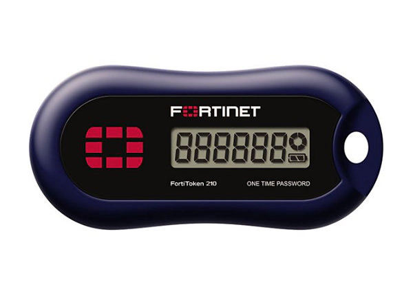 FortiToken-210 One hundred pieces one-time password token, time based password generator. Perpetual license, Compatible with FortiGate, FortiAuthenticator and FortiToken Cloud. Encrypted seed file is available via customer support request.