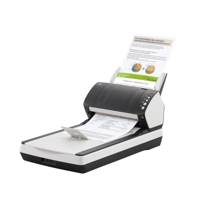 Ricoh fi-7240 Escáner plano y alimentador automático de documentos (ADF, Automatic Document Feeder) 600 x 600 DPI A4 Negro, Blanco