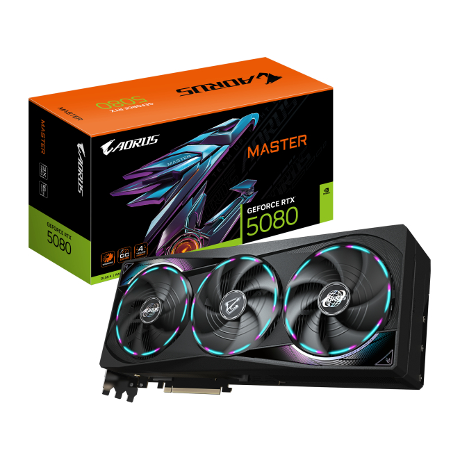 GIGABYTE AORUS GeForce RTX 5080 MASTER 16G Tarjeta Gráfica - 16GB GDDR7