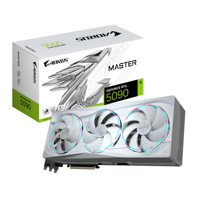 GIGABYTE AORUS GeForce RTX 5090 MASTER ICE 32G Vista Frontal